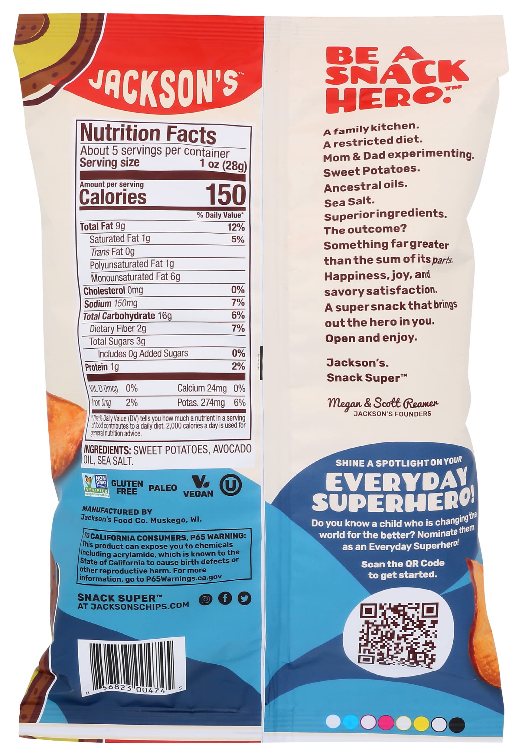 Sweet Potato Chip Sea Salt 12ct