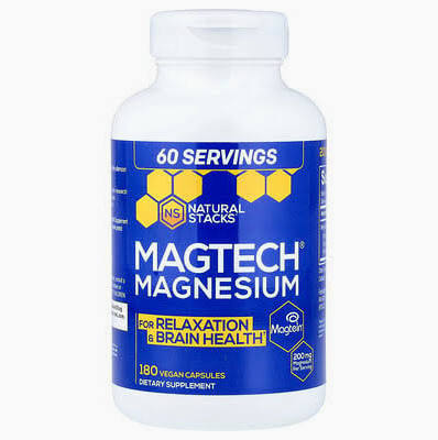 Natural Stacks Magtech Magnesium 180 vegan Capsules