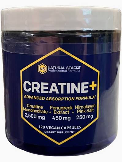 Natural Stacks Creatine + 120 vegan capsules