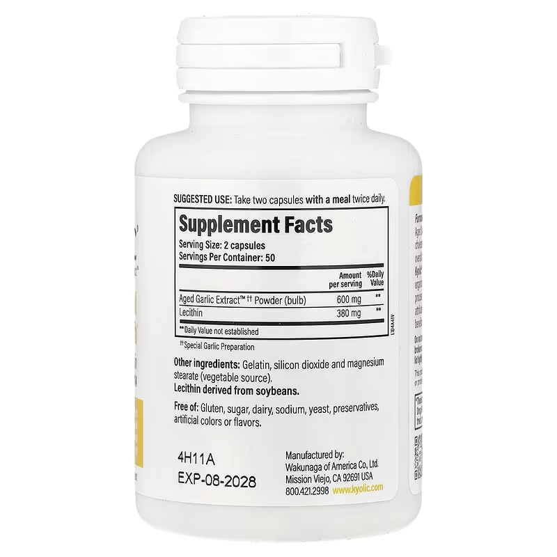Kyolic Cholesterol Health 100 Capsules