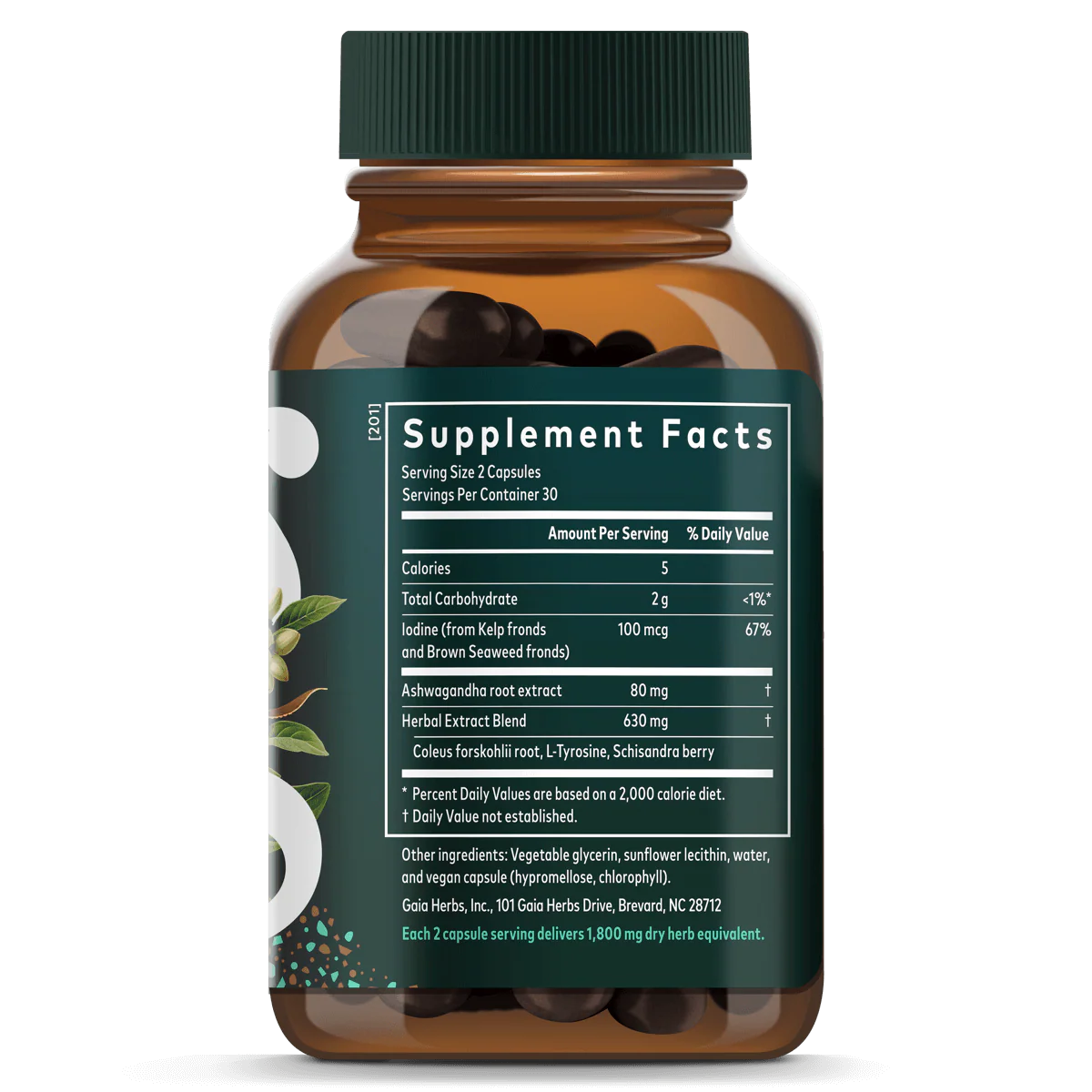 Gaia Herbs Thyroid Support 60 vegan liquid phyto-caps