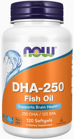 NOW DHA-250 120 Softgels